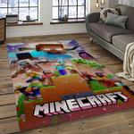 minecraft video game carpet rectangle area rug for living room home room decor gift for friends dark room mnc22