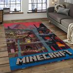 minecraft video game carpet rectangle area rug for living room home room decor gift for friends dark room mnc26