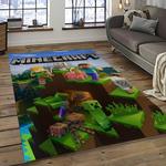 minecraft video game carpet rectangle area rug for living room home room decor gift for friends dark room mnc28