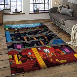 Minecraft Video Game Carpet Rectangle Area Rug For Living Room Home Room Decor Gift For Friends MNC29