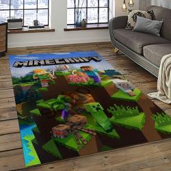 Minecraft Video Game Carpet Rectangle Area Rug For Living Room Home Room Decor Gift For Friends MNC30