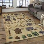 minecraft video game carpet rectangle area rug for living room home room decor gift for friends dark room mnc7