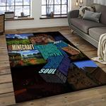 minecraft video game carpet rectangle area rug for living room home room decor gift for friends dark room mnc9
