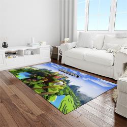 minecraft video game carpet rectangle area rug for living room home room decor gift for friends light room mnc1