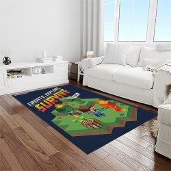 minecraft video game carpet rectangle area rug for living room home room decor gift for friends light room mnc11