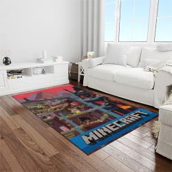 minecraft video game carpet rectangle area rug for living room home room decor gift for friends light room mnc26