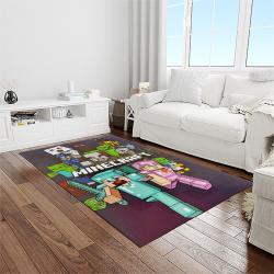 minecraft video game carpet rectangle area rug for living room home room decor gift for friends light room mnc5