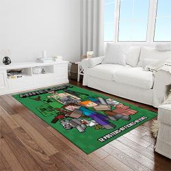 minecraft video game carpet rectangle area rug for living room home room decor gift for friends light room mnc8