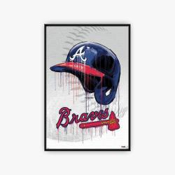 mlb atlanta braves baseball team logo sport canvas home decor alb1001