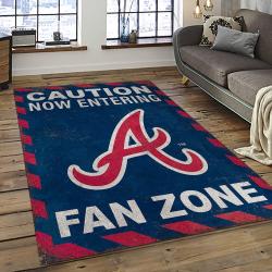 MLB Atlanta Braves Baseball Team Logo Sport Carpet Rectangle Area Rug For Living Room Home Room Decor ALBR10