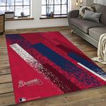 mlb atlanta braves baseball team logo sport carpet rectangle area rug for living room home room decor dark room albr13