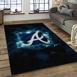 mlb atlanta braves baseball team logo sport carpet rectangle area rug for living room home room decor dark room albr18