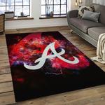 mlb atlanta braves baseball team logo sport carpet rectangle area rug for living room home room decor dark room albr19