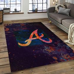MLB Atlanta Braves Baseball Team Logo Sport Carpet Rectangle Area Rug For Living Room Home Room Decor ALBR20