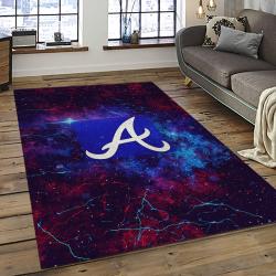 MLB Atlanta Braves Baseball Team Logo Sport Carpet Rectangle Area Rug For Living Room Home Room Decor ALBR21