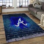 mlb atlanta braves baseball team logo sport carpet rectangle area rug for living room home room decor dark room albr22