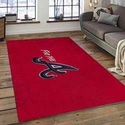 MLB Atlanta Braves Baseball Team Logo Sport Carpet Rectangle Area Rug For Living Room Home Room Decor ALBR23
