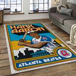 mlb atlanta braves baseball team logo sport carpet rectangle area rug for living room home room decor dark room albr32
