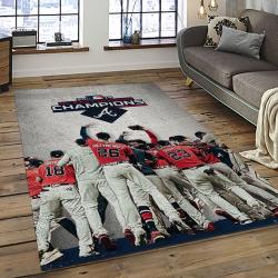 MLB Atlanta Braves Baseball Team Logo Sport Carpet Rectangle Area Rug For Living Room Home Room Decor ALBR38