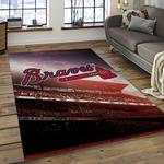 mlb atlanta braves baseball team logo sport carpet rectangle area rug for living room home room decor dark room albr39
