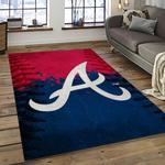 mlb atlanta braves baseball team logo sport carpet rectangle area rug for living room home room decor dark room albr6