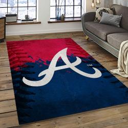 MLB Atlanta Braves Baseball Team Logo Sport Carpet Rectangle Area Rug For Living Room Home Room Decor ALBR6