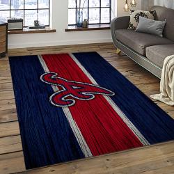 MLB Atlanta Braves Baseball Team Logo Sport Carpet Rectangle Area Rug For Living Room Home Room Decor ALBR8