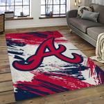 mlb atlanta braves baseball team logo sport carpet rectangle area rug for living room home room decor dark room albr9
