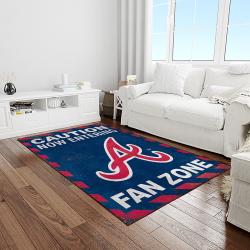 mlb atlanta braves baseball team logo sport carpet rectangle area rug for living room home room decor light room albr10