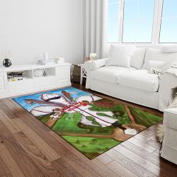 mlb atlanta braves baseball team logo sport carpet rectangle area rug for living room home room decor light room albr14