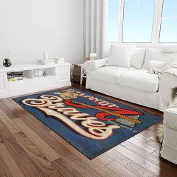 mlb atlanta braves baseball team logo sport carpet rectangle area rug for living room home room decor light room albr24