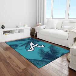 mlb atlanta braves baseball team logo sport carpet rectangle area rug for living room home room decor light room albr36