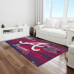 mlb atlanta braves baseball team logo sport carpet rectangle area rug for living room home room decor light room albr4