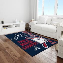 mlb atlanta braves baseball team logo sport carpet rectangle area rug for living room home room decor light room albr5