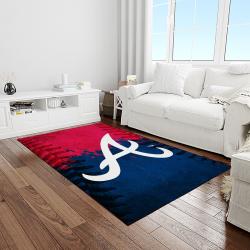 mlb atlanta braves baseball team logo sport carpet rectangle area rug for living room home room decor light room albr6