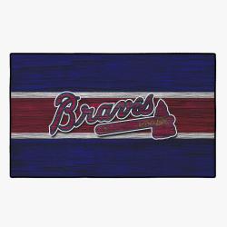 mlb atlanta braves baseball team logo sport carpet rectangle area rug home decor alb1
