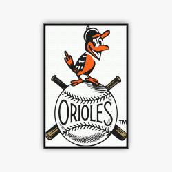 mlb baltimore orioles baseball team logo sport canvas home decor bmo1002