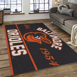 MLB Baltimore Orioles Baseball Team Logo Sport Carpet Rectangle Area Rug For Living Room Home Room Decor BTMO11