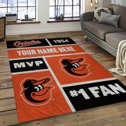 MLB Baltimore Orioles Baseball Team Logo Sport Carpet Rectangle Area Rug For Living Room Home Room Decor BTMO17