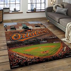 MLB Baltimore Orioles Baseball Team Logo Sport Carpet Rectangle Area Rug For Living Room Home Room Decor BTMO19