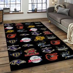 MLB Baltimore Orioles Baseball Team Logo Sport Carpet Rectangle Area Rug For Living Room Home Room Decor BTMO26