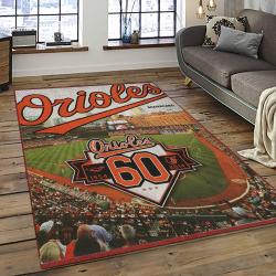 MLB Baltimore Orioles Baseball Team Logo Sport Carpet Rectangle Area Rug For Living Room Home Room Decor BTMO29