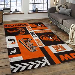 MLB Baltimore Orioles Baseball Team Logo Sport Carpet Rectangle Area Rug For Living Room Home Room Decor BTMO3