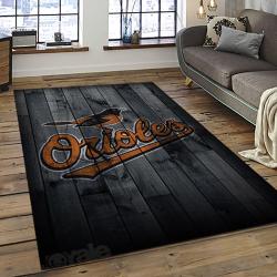 MLB Baltimore Orioles Baseball Team Logo Sport Carpet Rectangle Area Rug For Living Room Home Room Decor BTMO30