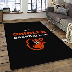 MLB Baltimore Orioles Baseball Team Logo Sport Carpet Rectangle Area Rug For Living Room Home Room Decor BTMO31