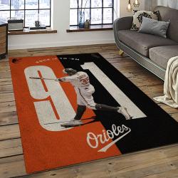 MLB Baltimore Orioles Baseball Team Logo Sport Carpet Rectangle Area Rug For Living Room Home Room Decor BTMO35