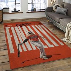 MLB Baltimore Orioles Baseball Team Logo Sport Carpet Rectangle Area Rug For Living Room Home Room Decor BTMO36