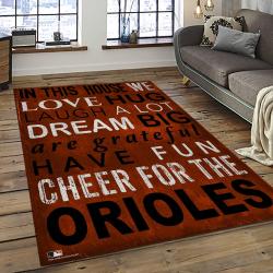 MLB Baltimore Orioles Baseball Team Logo Sport Carpet Rectangle Area Rug For Living Room Home Room Decor BTMO4
