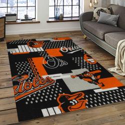 MLB Baltimore Orioles Baseball Team Logo Sport Carpet Rectangle Area Rug For Living Room Home Room Decor BTMO43