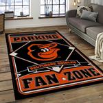 mlb baltimore orioles baseball team logo sport carpet rectangle area rug for living room home room decor dark room btmo45